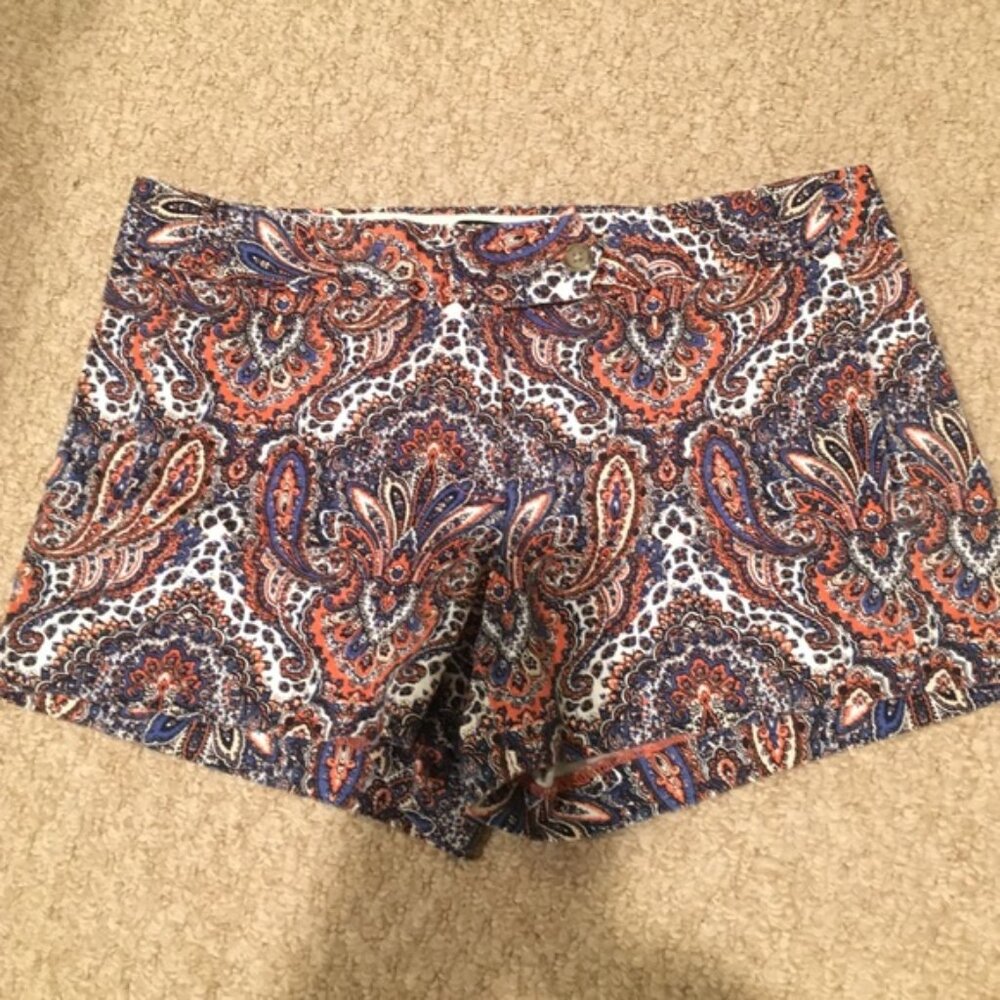J. Crew Paisley Chino shorts